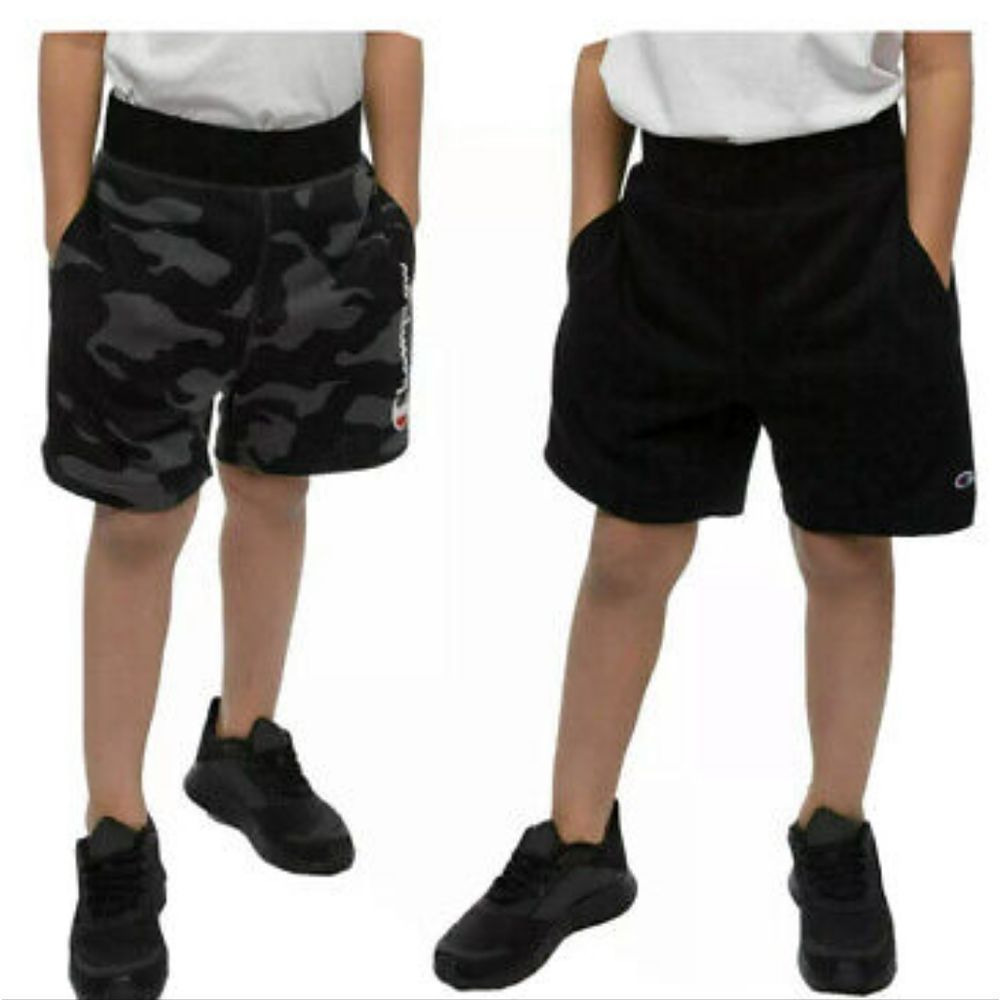 Champion Youth 2-pack Short, Black and Black Camo